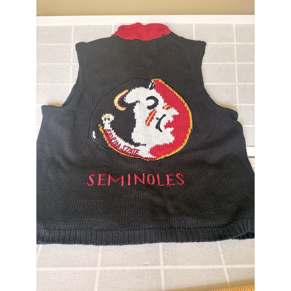 Vintage BellePointe FSU Florida State Seminoles Knit Sweater Vest XL Noles 90s